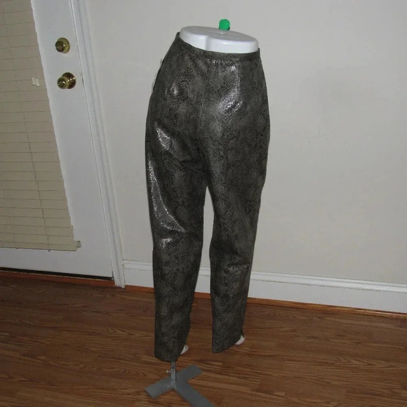 NWT Harve Benard Brown Snakeskin Lined Pants Sz 12 - Picture 5 of 8